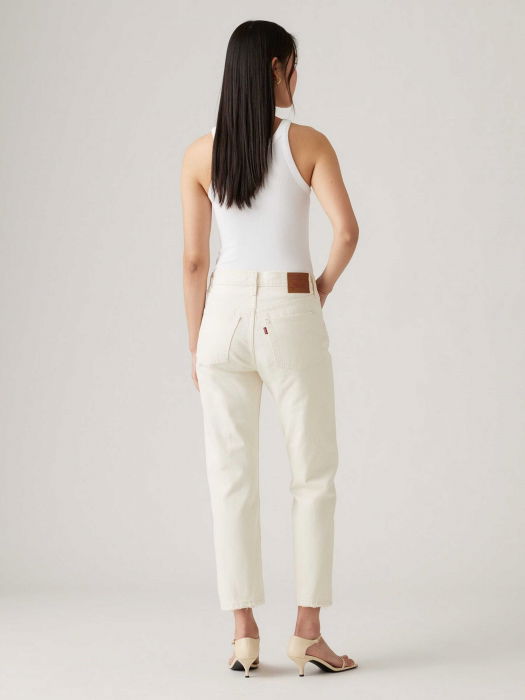 Levi's Blugi Crem 501 CROP Straight Femei [4]