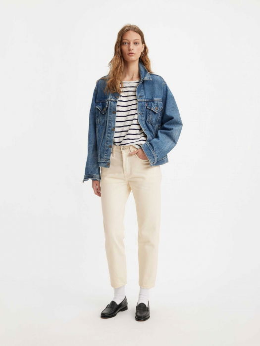 Levi's Женские Джинсы Кремовые 501 CROP Straight [1]