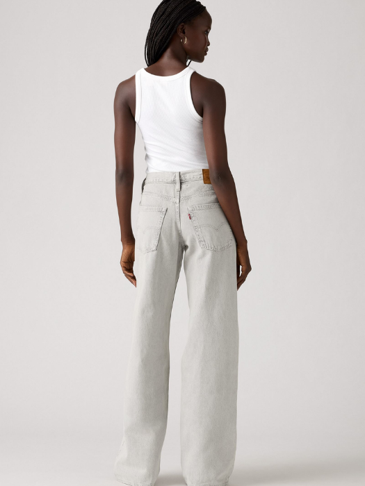 Levi's Blugi Gri Deschis RIBCAGE Straight Femei [5]