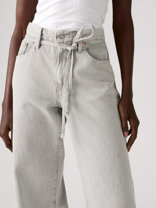 Levi's Blugi Gri Deschis RIBCAGE Straight Femei [4]