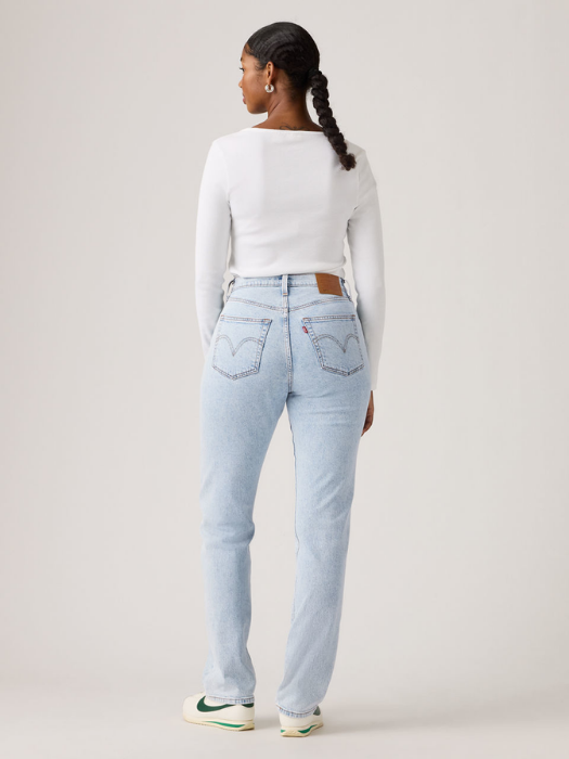 Blugi Albastri 501 Curve Straight Femei [4]