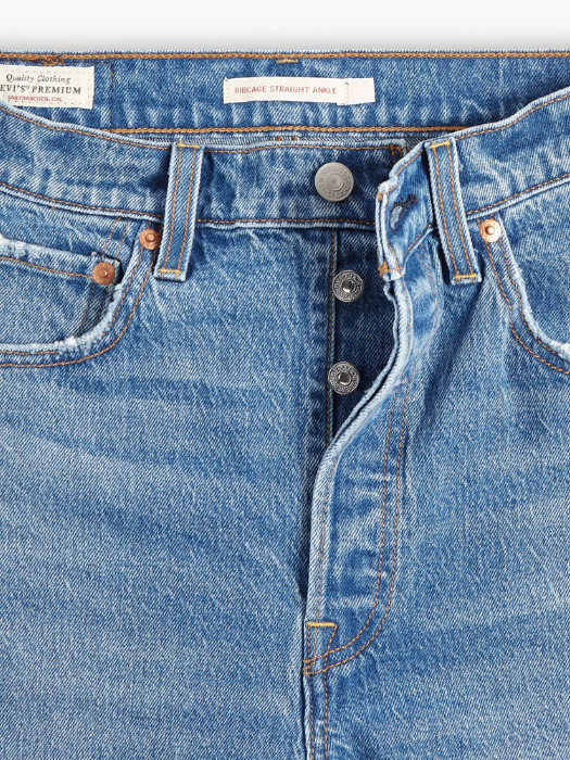 Levi's Женские Джинсы Синие RIBCAGE Straight [7]