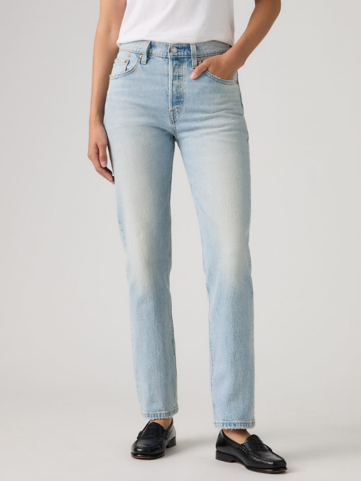 Levi's Женские Джинсы Светло-Синие 501 Straight [4]