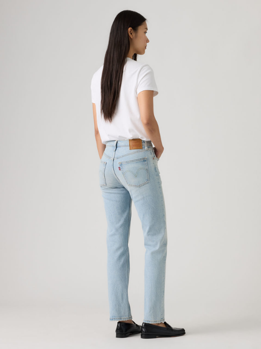 Levi's Blugi Albastri Deschisi 501 Straight Femei [5]