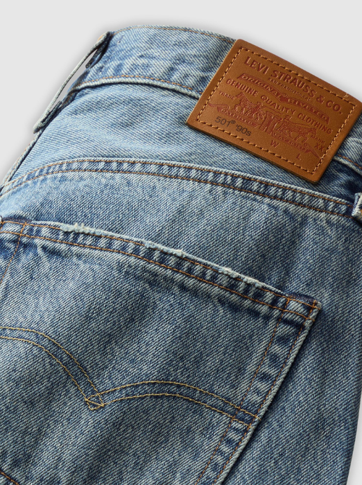 Levi's Blugi Albastri 501 90 Straight Femei [6]