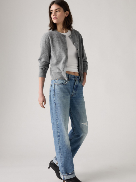 Levi's Blugi Albastri 501 90 Straight Femei [5]