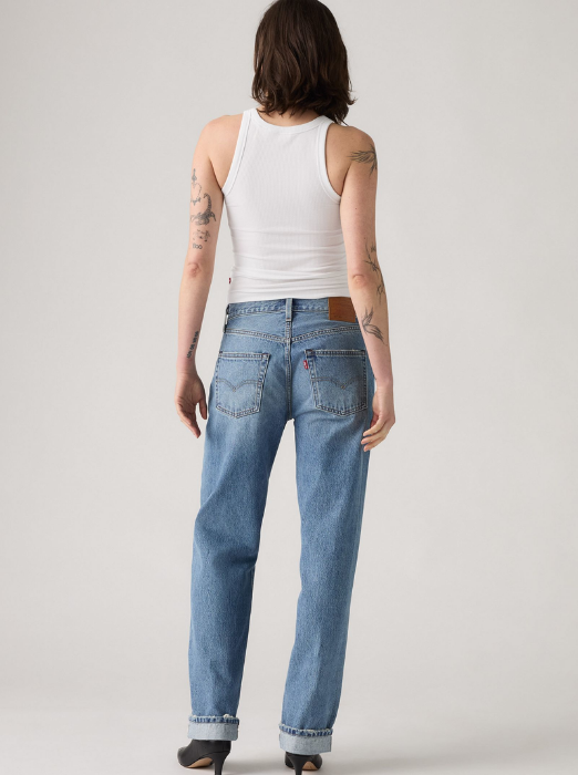 Levi's Blugi Albastri 501 90 Straight Femei [4]