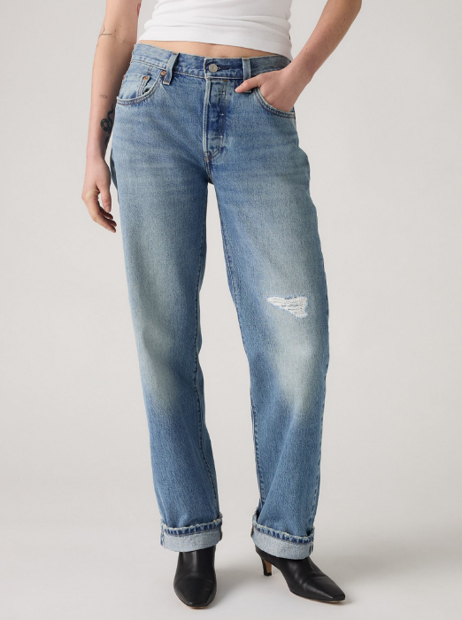 Levi's Blugi Albastri 501 90 Straight Femei [3]