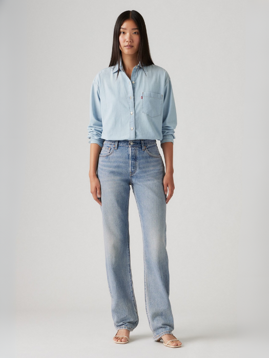 Levi's Женские Джинсы Светло-Синие 501 90 Straight [1]