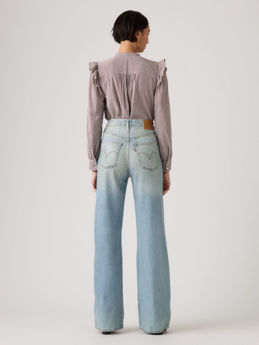 Levi's Blugi Albastri Ribcage Wide Leg Wide Leg Femei [5]