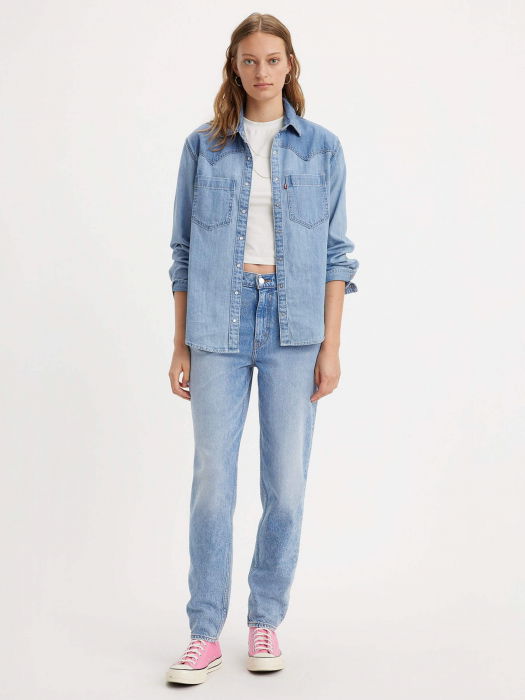 Levi's Женские Джинсы Светло-Синие 80S MOM Relaxed Tapered [1]