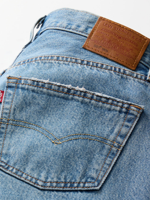 Levi's Blugi Albastri Deschisi 501 90 Straight Femei [6]