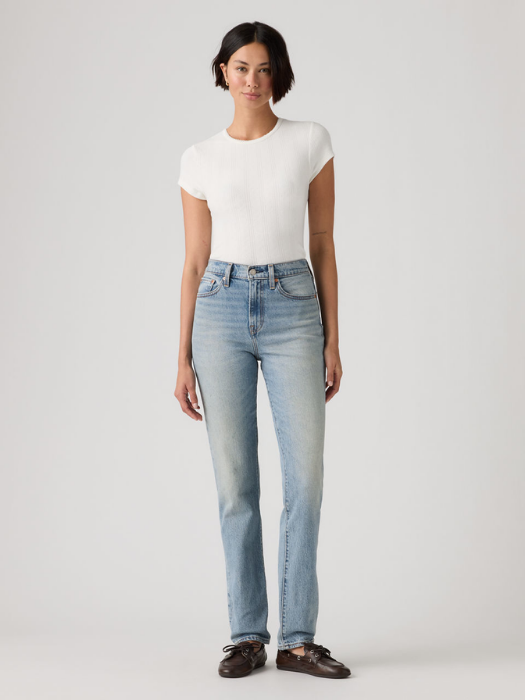 Levi's Blugi Albastri WEDGIE SLIM Slim Femei [3]