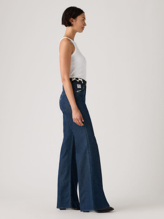 Levi's Женские Джинсы Indigo Cow Print Pnt Ribcage Bell Flare [3]