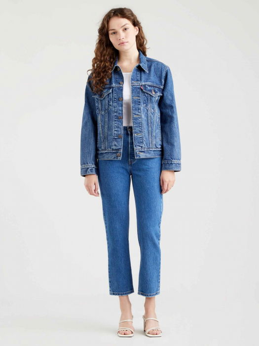 Levi's Blugi Albastri 501 CROP Straight Femei [1]