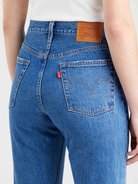 Levi's Blugi Albastri 501 CROP Straight Femei [8]