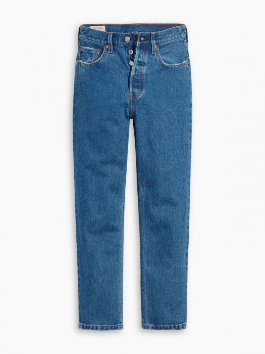 Levi's Blugi Albastri 501 CROP Straight Femei [9]