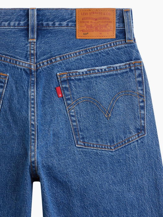 Levi's Blugi Albastri 501 CROP Straight Femei [2]