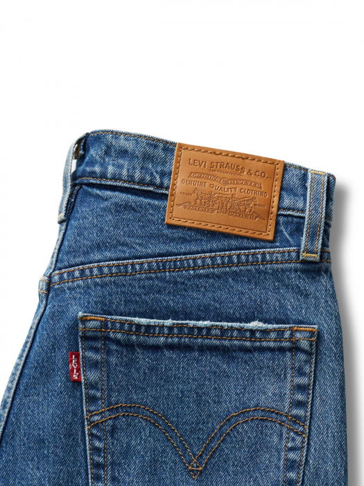 Levi's Blugi Albastri Ribcage Straight Ankle Straight Femei [3]