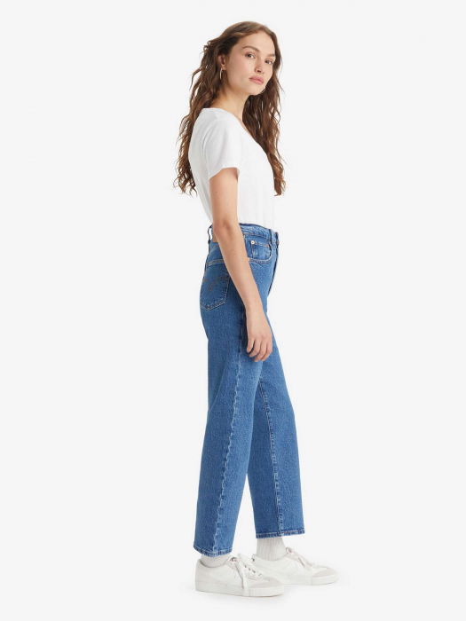Levi's Blugi Albastri Ribcage Straight Ankle Straight Femei [9]