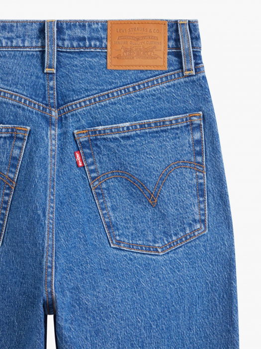 Levi's Blugi Albastri Ribcage Straight Ankle Straight Femei [4]