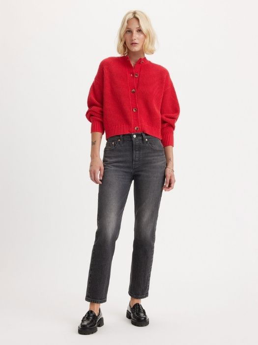 Levi's Женские Джинсы Тёмные Серые 501 CROP Straight [5]