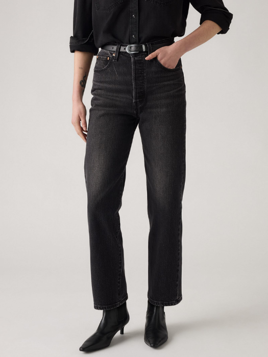 Levi's Blugi Gri Inchis RIBCAGE Straight Femei [4]