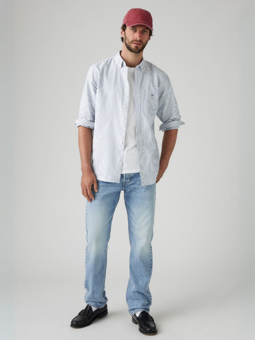 Levi's Blugi Albastri Deschisi 501 Regular Barbati [6]