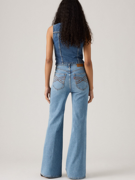 Levi's Blugi Albastri RIBCAGE BELL Slim Flare Femei [3]