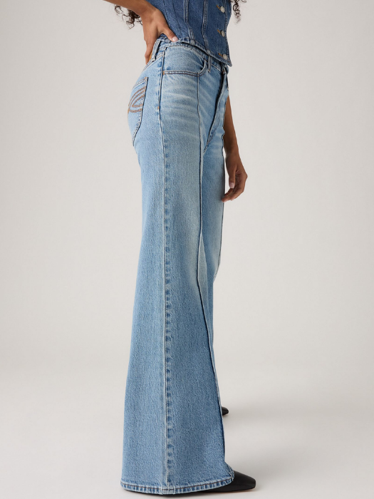 Levi's Blugi Albastri RIBCAGE BELL Slim Flare Femei [5]