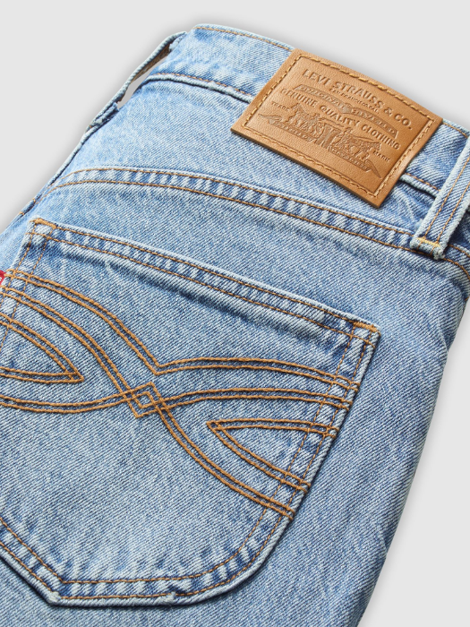 Levi's Blugi Albastri RIBCAGE BELL Slim Flare Femei [6]