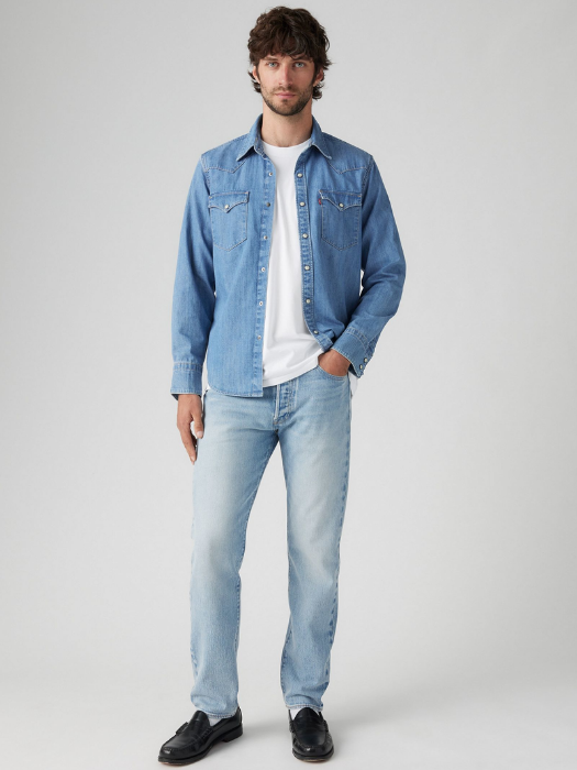 Levi's Мужские Джинсы Светло-Синие 501 slim taper Slim Taper [1]