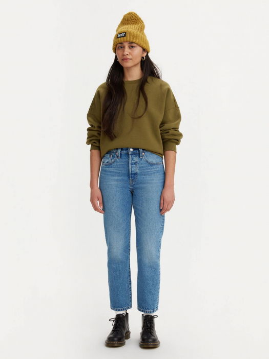 Levi's Женские Джинсы Синие 501 CROP Straight [8]