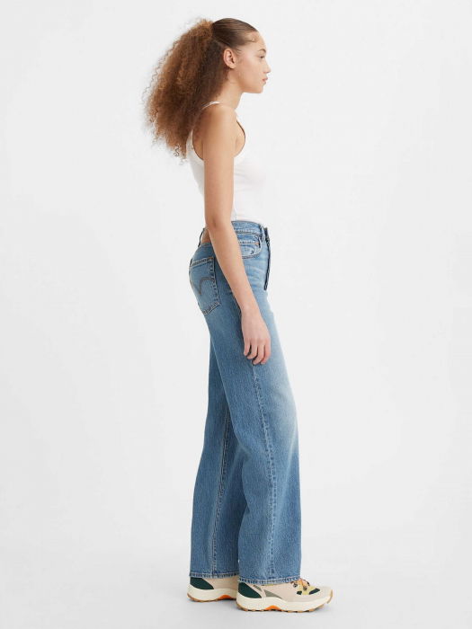 Levi's Blugi Albastri Ribcage Full Length Straight Femei [3]