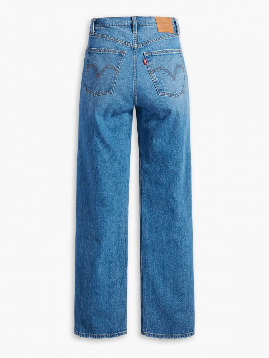 Levi's Blugi Albastri Ribcage Full Length Straight Femei [9]