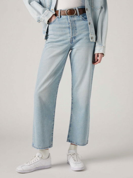 Levi's Blugi Albastri Deschisi Ribcage Straight Ankle Straight Femei [4]