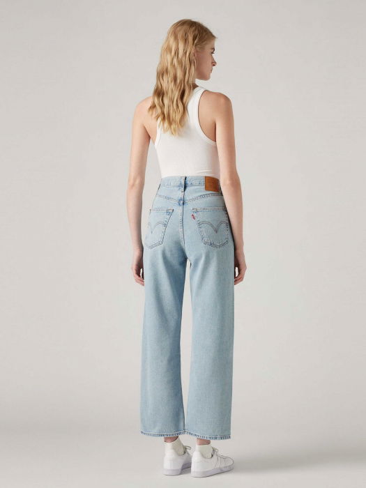 Levi's Blugi Albastri Deschisi Ribcage Straight Ankle Straight Femei [3]