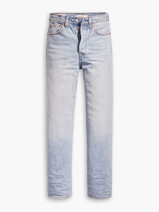 Levi's Blugi Albastri Deschisi Ribcage Straight Ankle Straight Femei [6]