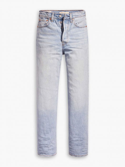 Levi's Blugi Albastri Deschisi Ribcage Straight Ankle Straight Femei [5]