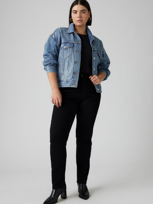 Levi's Blugi Negri 724 Straight Femei [7]