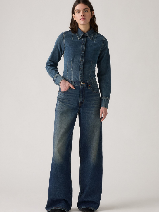 Levi's Blugi Navy Xl Straight Straight Femei [2]