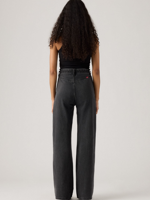 Levi's Blugi Gri Inchis Ribcage Wl Braided Wide Leg Femei [2]