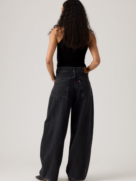 Levi's Blugi Gri Inchis Super Baggy Barrel Barrel Femei [3]