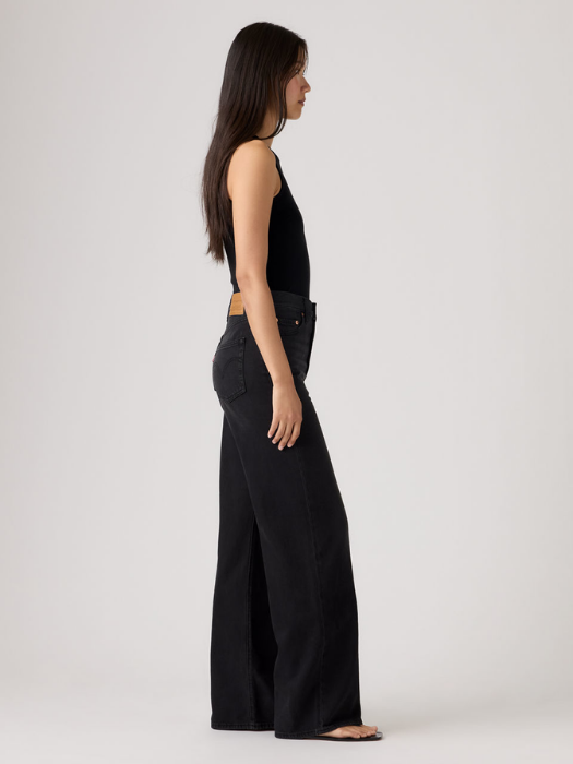 Blugi Negri Ribcage Wide Leg Wide Leg Femei [2]