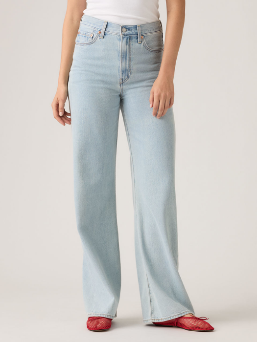 Levi's Blugi Albastri Ribcage Wide Leg Wide Leg Femei [3]