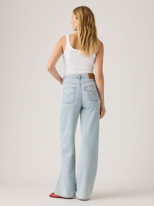 Levi's Blugi Albastri Ribcage Wide Leg Wide Leg Femei [4]