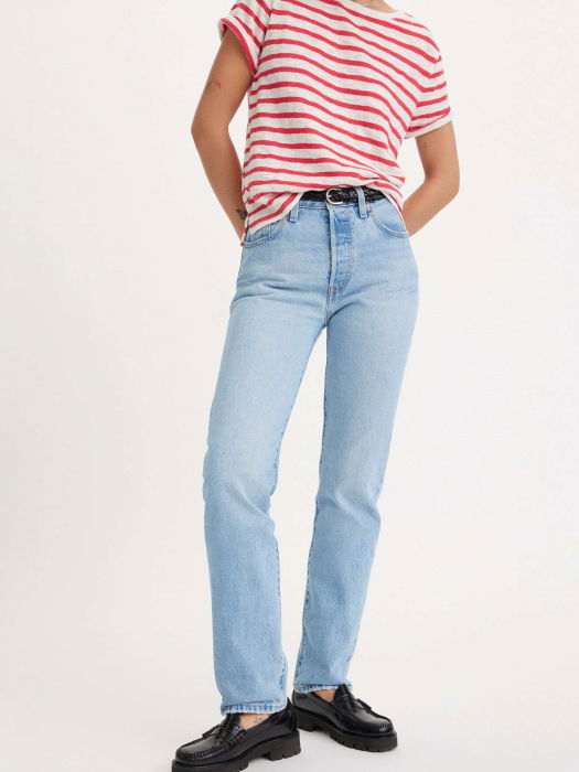 Levi's Женские Джинсы Светло-Синие 501 Straight [5]