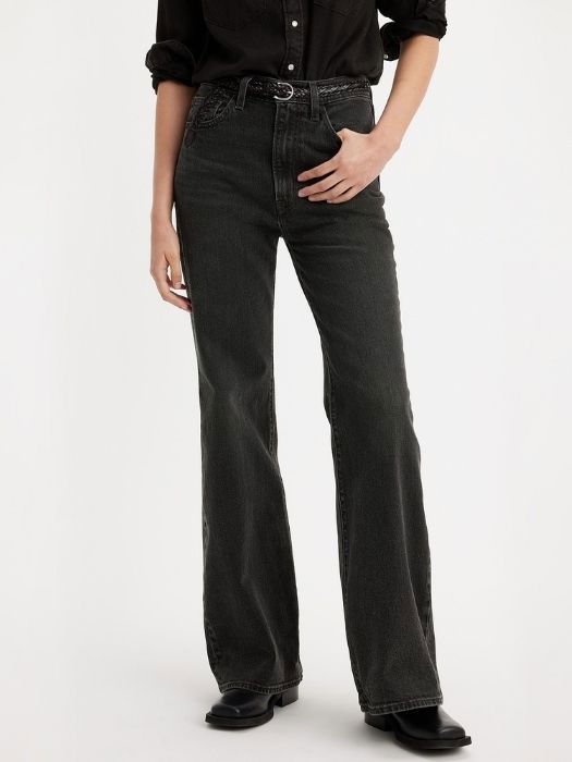 Levi's Blugi Gri Inchis RIBCAGE BELL Flare Femei [4]