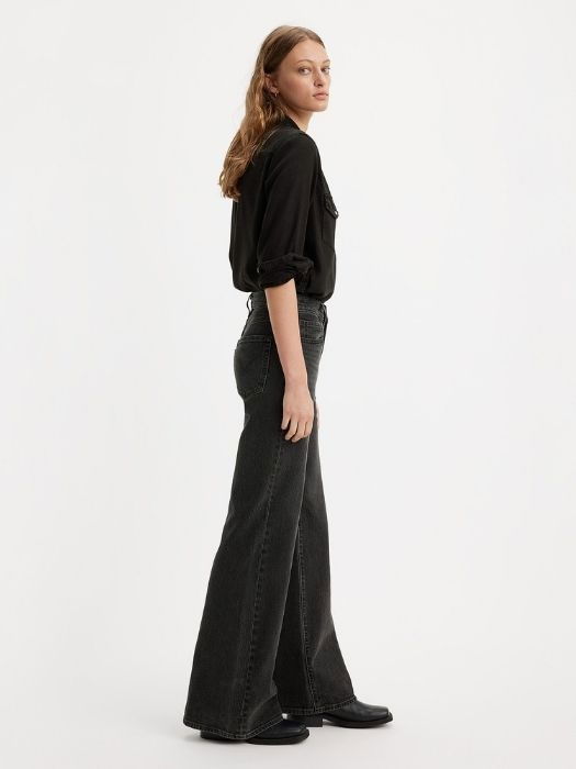 Levi's Blugi Gri Inchis RIBCAGE BELL Flare Femei [3]