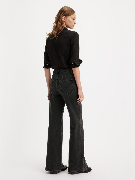 Levi's Женские Джинсы Тёмные Серые RIBCAGE BELL Flare [2]